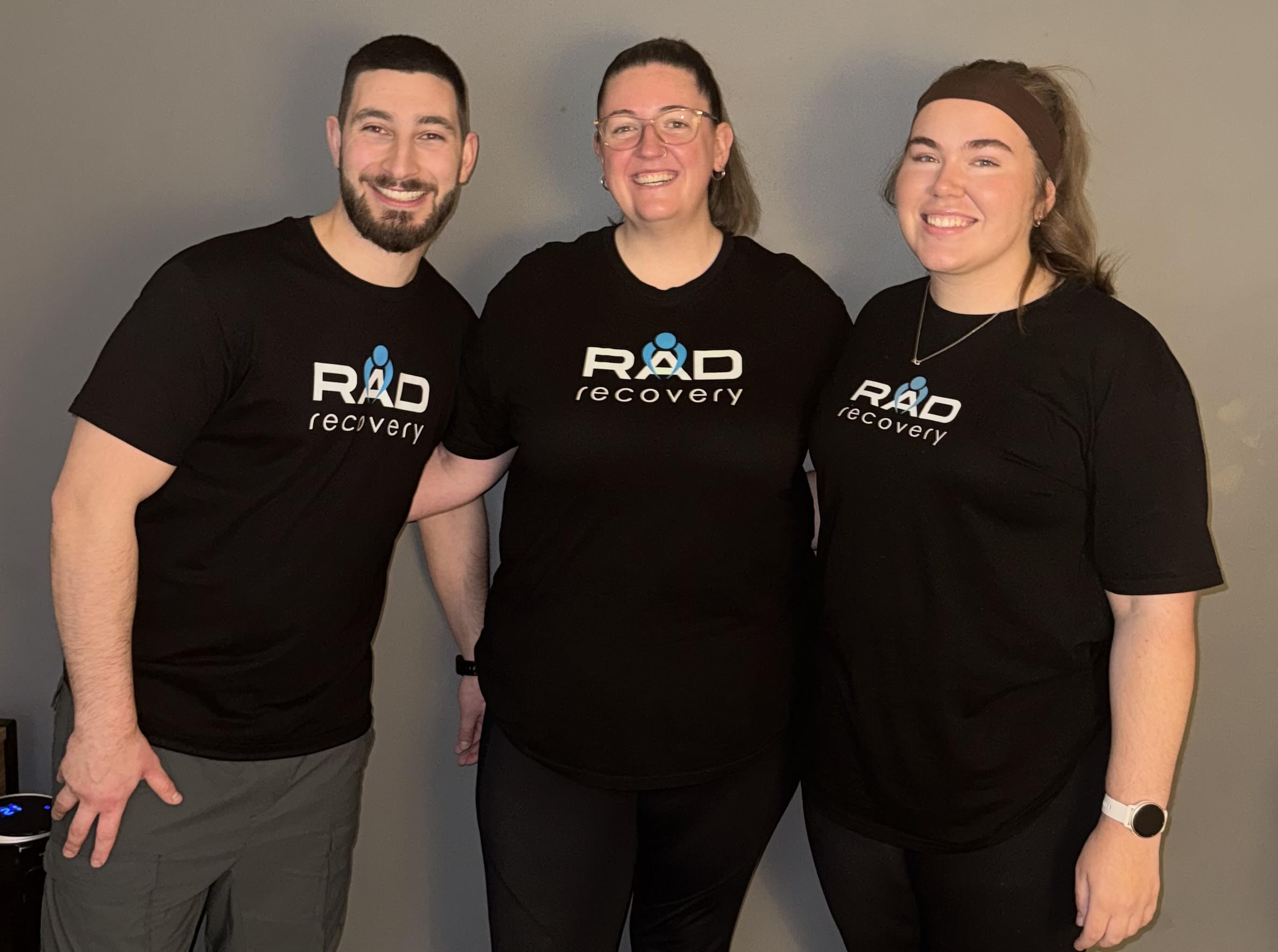 RAD Recovery team in Lilydale, Melbourne, Victoria: Adam Gaudiano, director Rhiannon Dingley and Hayley Pearce.